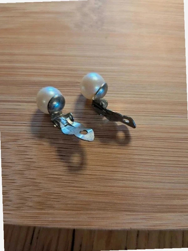 Vintage fantasie oorbellen met parels – photo 2